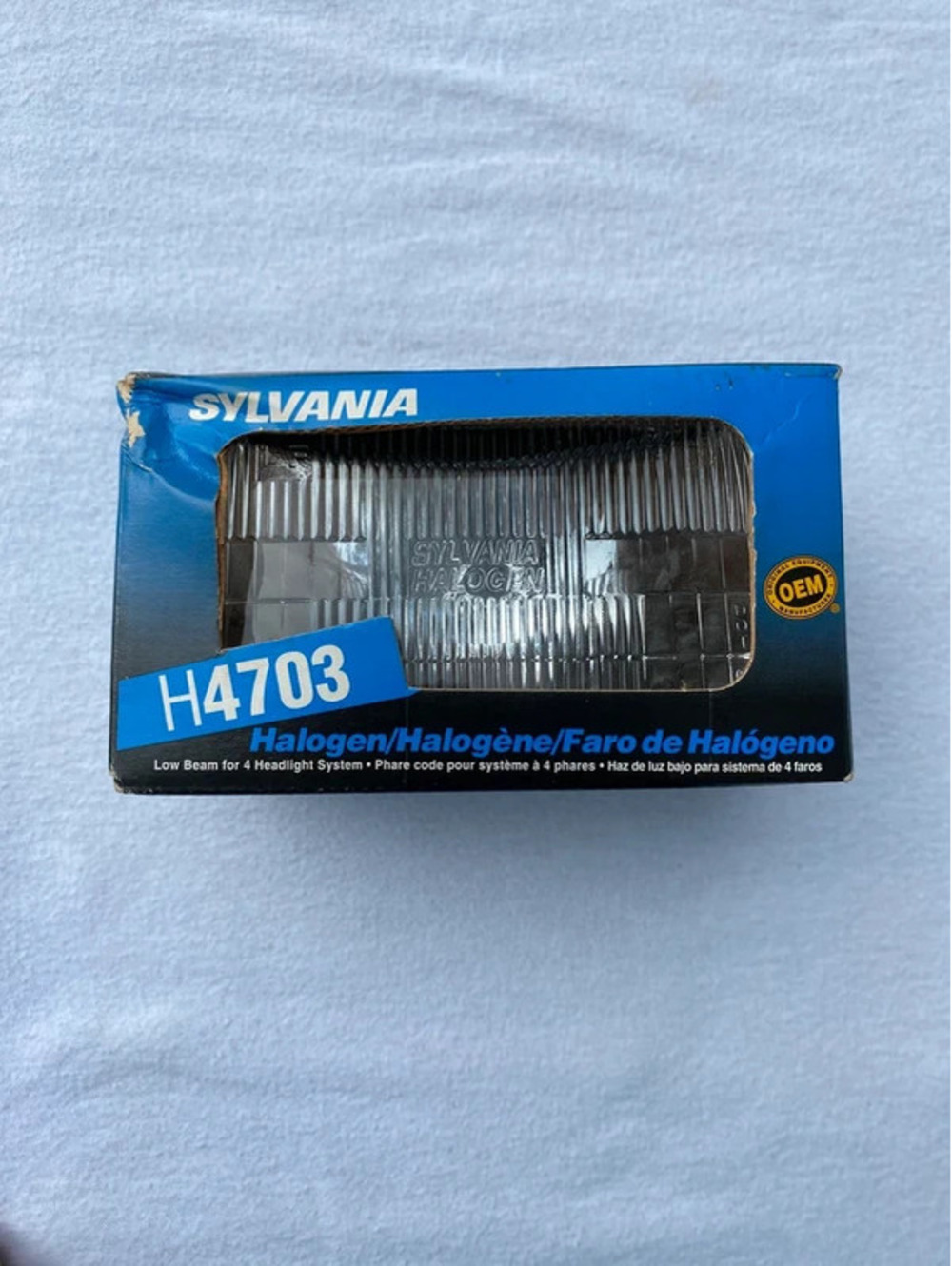 Sylvania H4703 12 Volts 55 Watt Halogen Headlight Low Beam Headlite